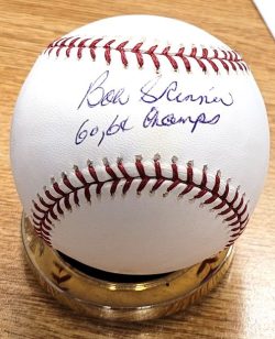 Autographed BOB SKINNER  "60,64 Champs" Official Major League Baseball
