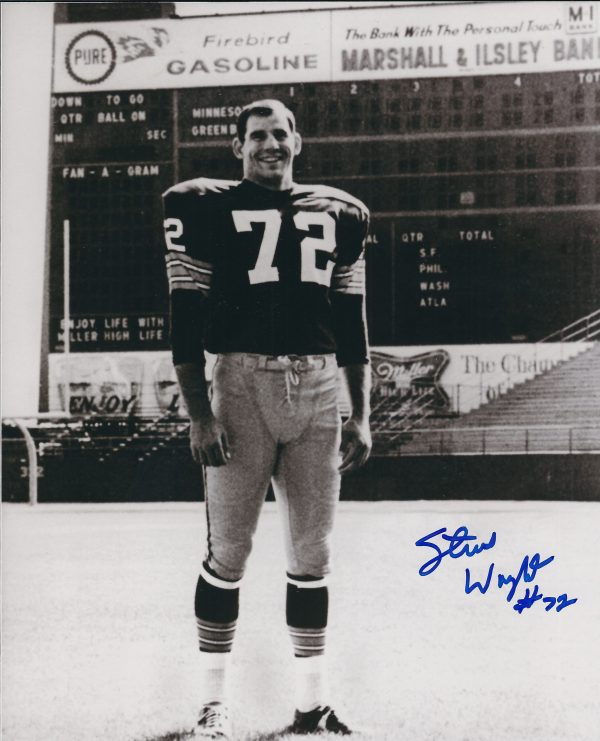 Autographed STEVE WRIGHT 8X10 Green Bay Packers Photo