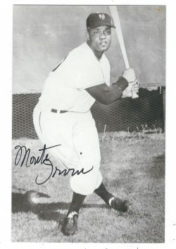 Autographed MONTE IRVIN BW Rowe Post Card