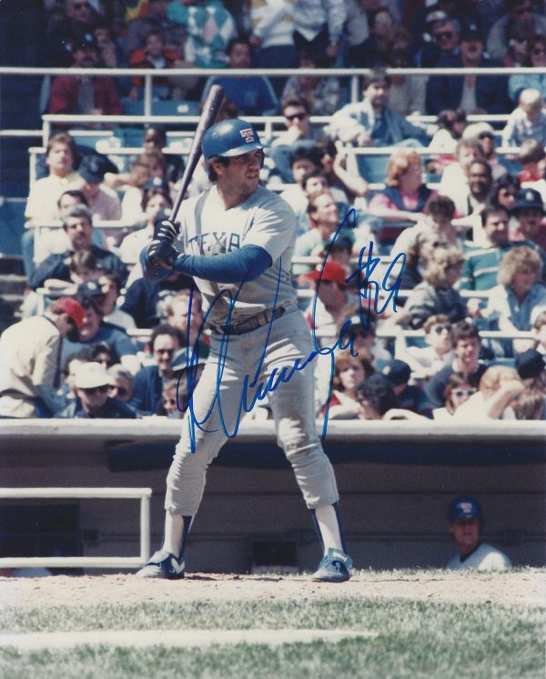 AUTOGRAPHED PETE INCAVIGLIA 8X10 Texas Rangers Photo