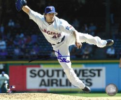 AUTOGRAPHED C. J. WILSON 8X10 Texas Rangers Photo