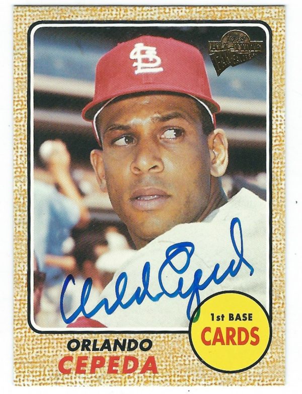 ORLANDO CEPEDA Autographed 2004 Topps Fan Favorites Card