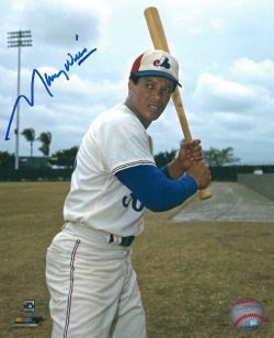 AUTOGRAPHED MAURY WILLS 8x10 Montreal Expos Photo