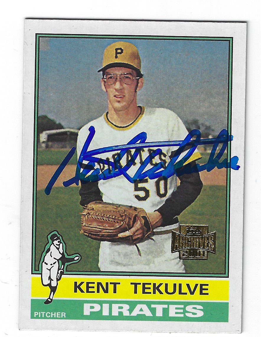 KENT TEKULVE Autographed 2001 Topps Archive Card Main Line Autographs
