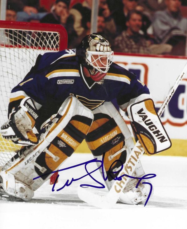 Autographed ROMAN TUREK 8x10 St. Louis Blues Photo