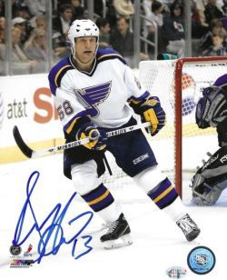 Autographed DAN HINOTE 8X10 St. Louis Blues Photo