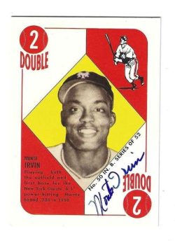 MONTE IRVIN Autographed 2005 Topps Fan Favorites Card