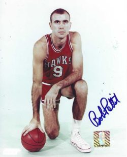 Autographed  BOB PETTIT St. Louis Hawks 8x10 photo