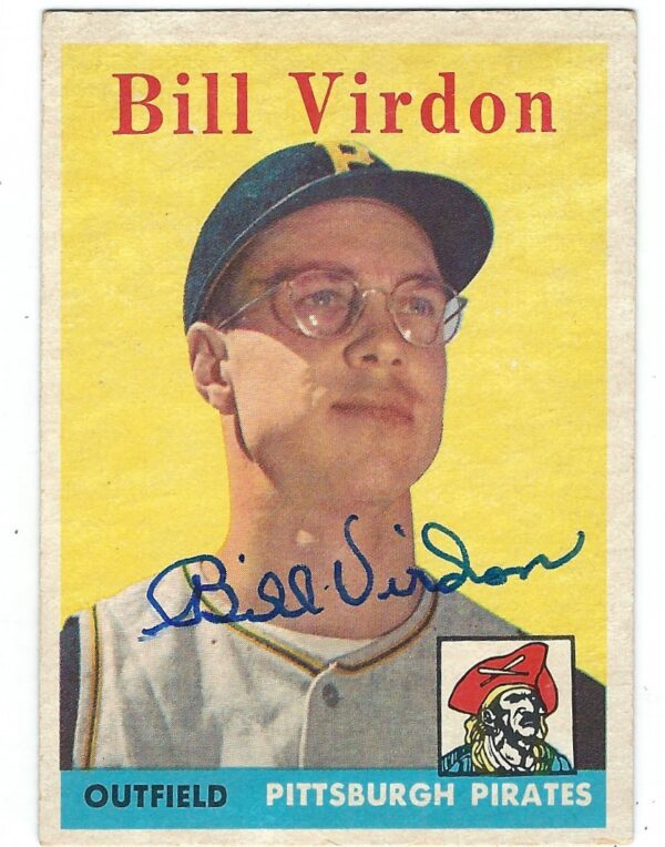 Autographed BILL VIRDON 1958 Topps Card