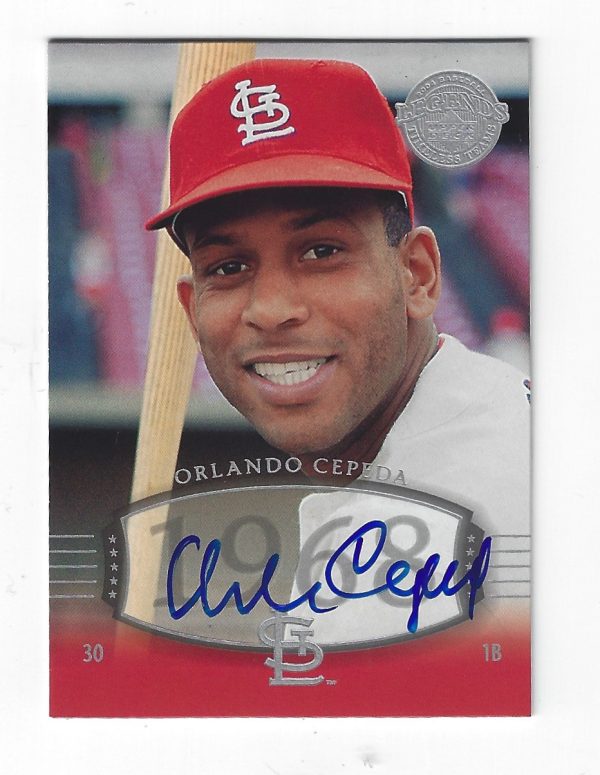 Autographed ORLANDO CEPEDA 2004 Upper Deck Super Team Card