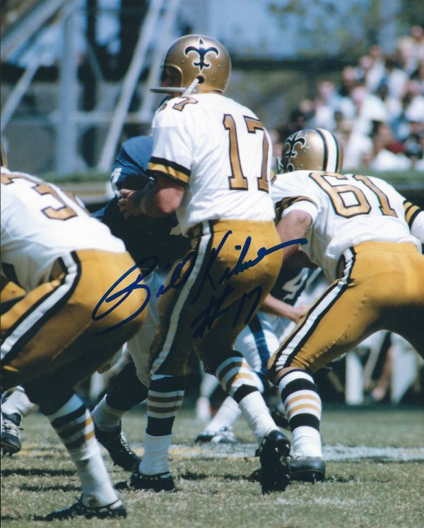 Autographed BILLY KILMER 8X10 New Orleans Saints photo