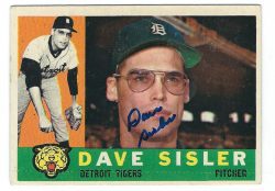Autographed DAVE SISLER 1960 Topps Card