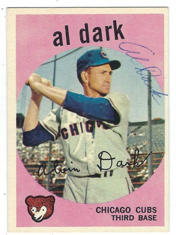 Autographed AL DARK 1959 Topps Card