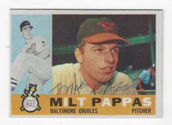 Autographed MILT PAPPAS Baltimore Orioles 1960 Topps Card