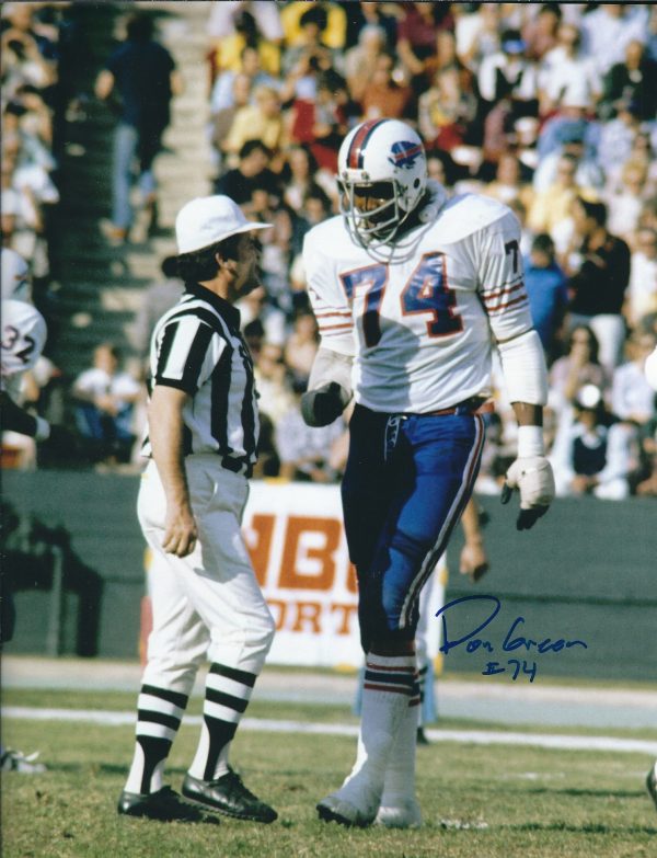 Autographed DONNIE GREEN 8X10  Buffalo Bills Photo