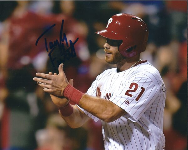 AUTOGRAPHED TAYLOR FEATHERSTON 8X10 Philadelphia Phillies Photo