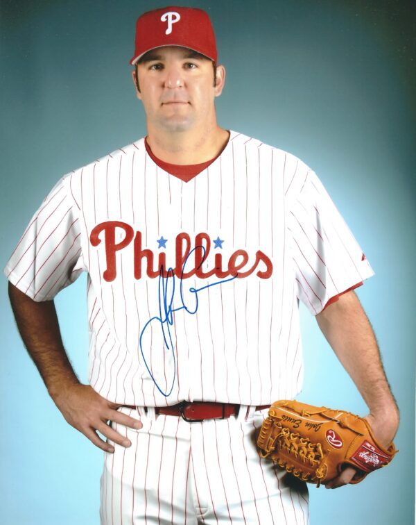 AUTOGRAPHED JOHN ENNIS 8x10 Philadelphia Phillies photo