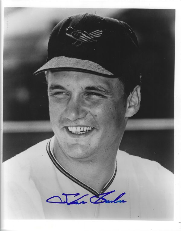 AUTOGRAPHED STEVE BARBER 8x10 Baltimore Orioles Photo
