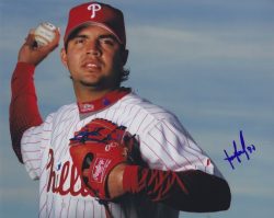 AUTOGRAPHED YOEL HERNANDEZ 8x10 Philadelphia Phillies photo