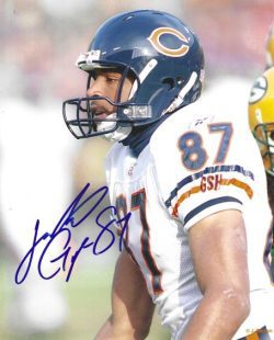 Autographed JUSTIN GAGE 8x10 Chicago Bears Photo