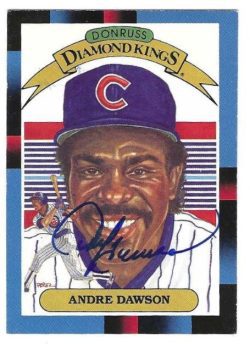 Autographed ANDRE DAWSON Chicago Cubs 1988 Donruss Diamond King
