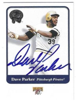 Autographed DAVE PARKER Pittsburgh Pirates 2001 Fleer Greats of the Game Card
