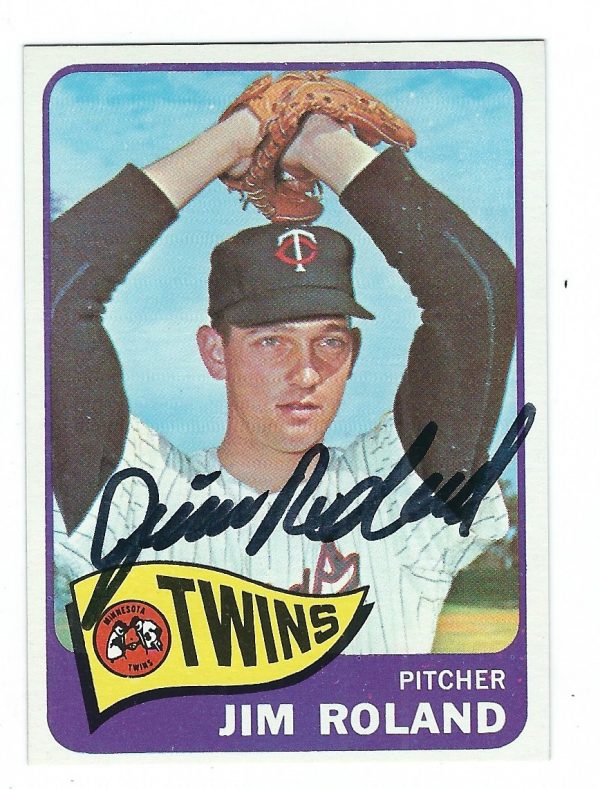 Autographed JIM ROLAND 1965 Topps Card