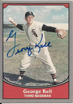 Signed GEORGE KELL Chicago White Sox 1990 Pacific Legends Card
