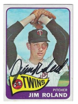 Autographed JIM ROLAND Minnesota Twins 1965 Topps Card