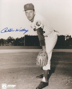 AUTOGRAPHED CARLTON WILLEY 8X10 New York Mets photo