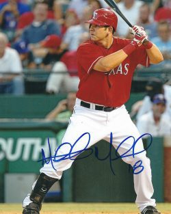 AUTOGRAPHED MITCH MORELAND 8X10 Texas Rangers Photo