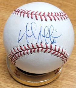 Autographed MICAH HOFFPAUIR Official Major League Baseball