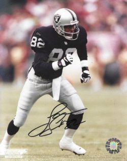 Autographed JAMES JETT 8x10 Oakland Raiders photo