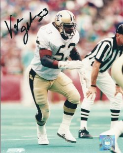Autographed VAUGHAN JOHNSON 8X10 New Orleans Saints photo