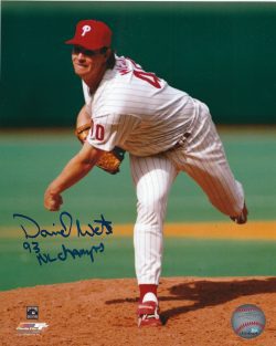 AUTOGRAPHED DAVID WEST 8x10 Philadelphia Phillies Photo