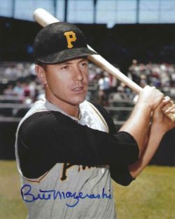 Autographed BILL MAZEROSKI 8x10 Pittsburgh Pirates Photo