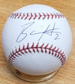 Autographed BILLY HALL Official Major League Baseball