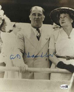 Autographed  ALBERT "A.B." CHANDLER 8X10 photo JSA