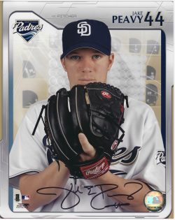 AUTOGRAPHED JAKE PEAVY 8X10 San Diego Padres photo