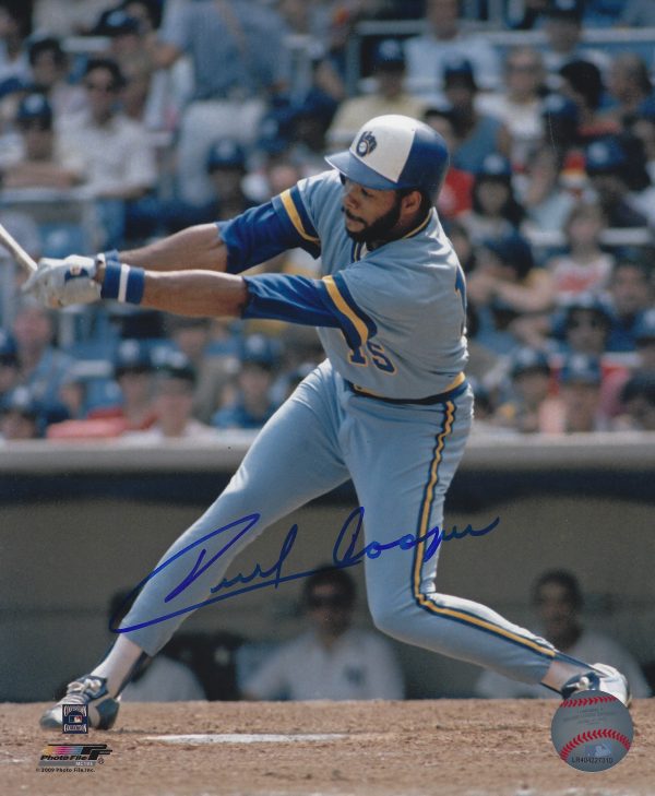 AUTOGRAPHED CECIL COOPER 8x10 Milwaukee Brewers photo