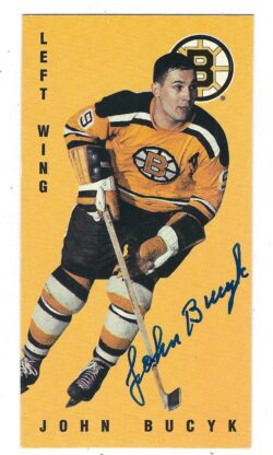 Autographed 1994 Parkhurst Tall Boys JOHN BUCYK Boston Bruins card