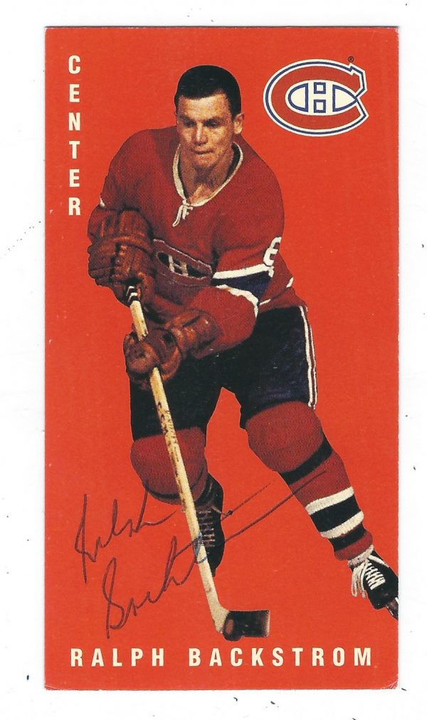 Autographed 1994 Parkhurst Tall Boy RALPH BACKSTROM card
