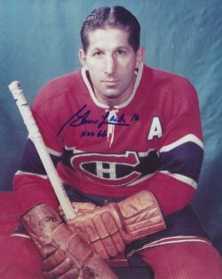 Autographed ELMER LACH "HOF 66" 8x10 Montreal Canadiens Photo
