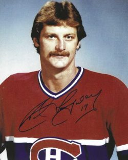 Autographed ROD LANGWAY 8x10 Montreal Canadiens Photo