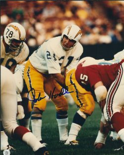Autographed JOHN HADL 8x10 San Diego Chargers Photo