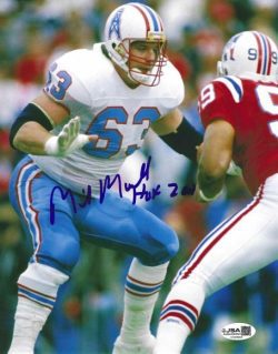 Autographed  MIKE MUNCHAK 8x10 Houston Oilers photo JSA