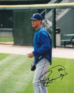 AUTOGRAPHED RON MAHAY 8x10 Texas Rangers Photo