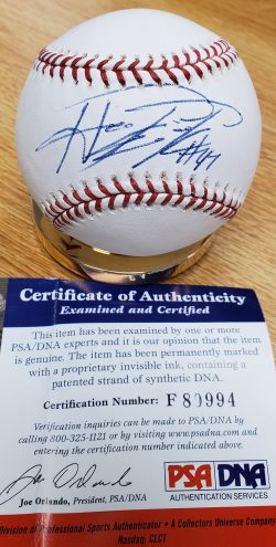 Autographed HOWIE KENDRICK Official Major League Baseball PSA/DNA