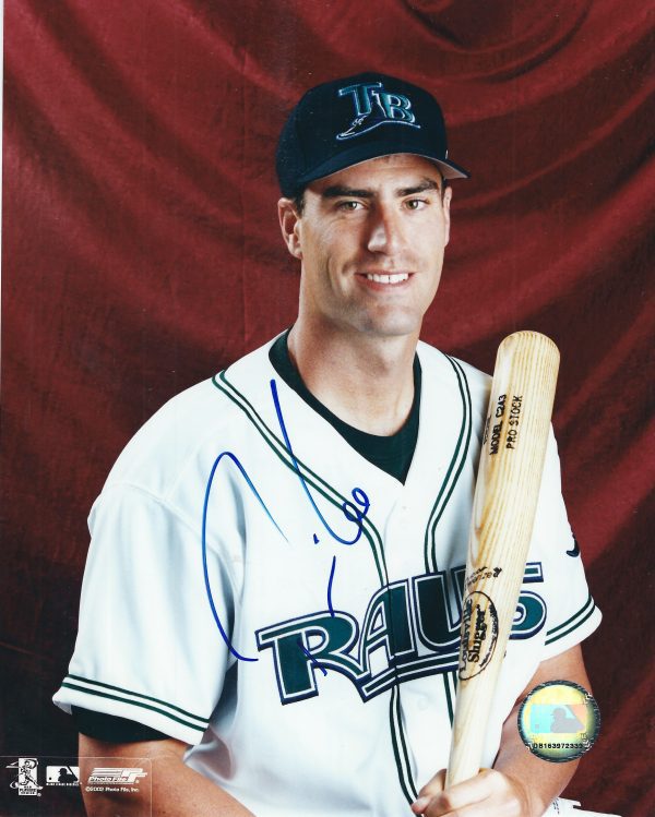 Autographed TRAVIS LEE 8x10 Tampa Bay Rays Photo.