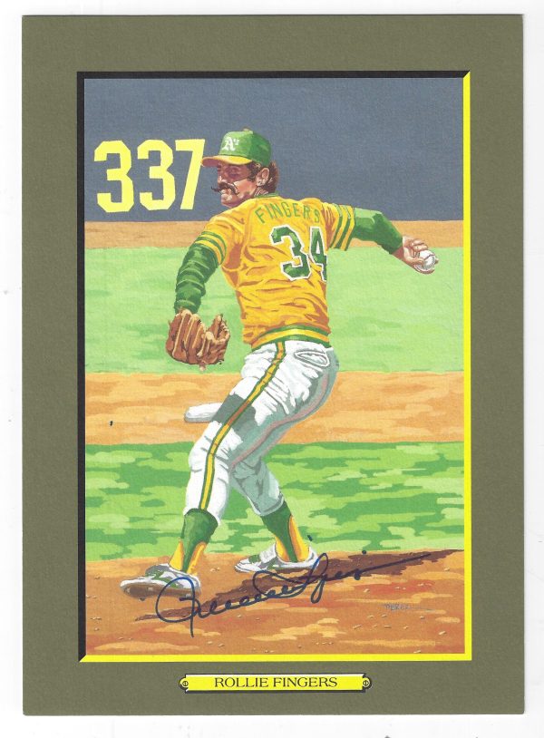 Autographed  ROLLIE FINGERS GREAT MOMENTS Perez Steele Card